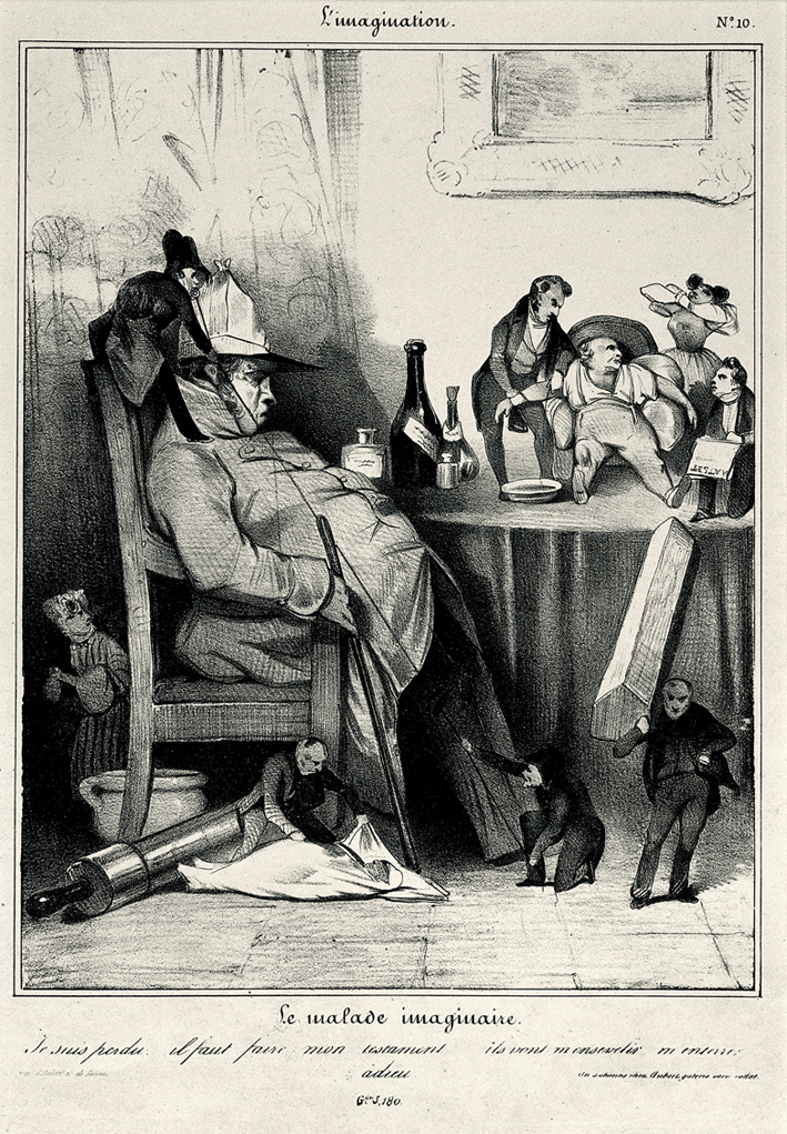  奥诺雷·杜米埃 Honore Daumier ——想象自己是一个忧郁症患者正在准备安葬1